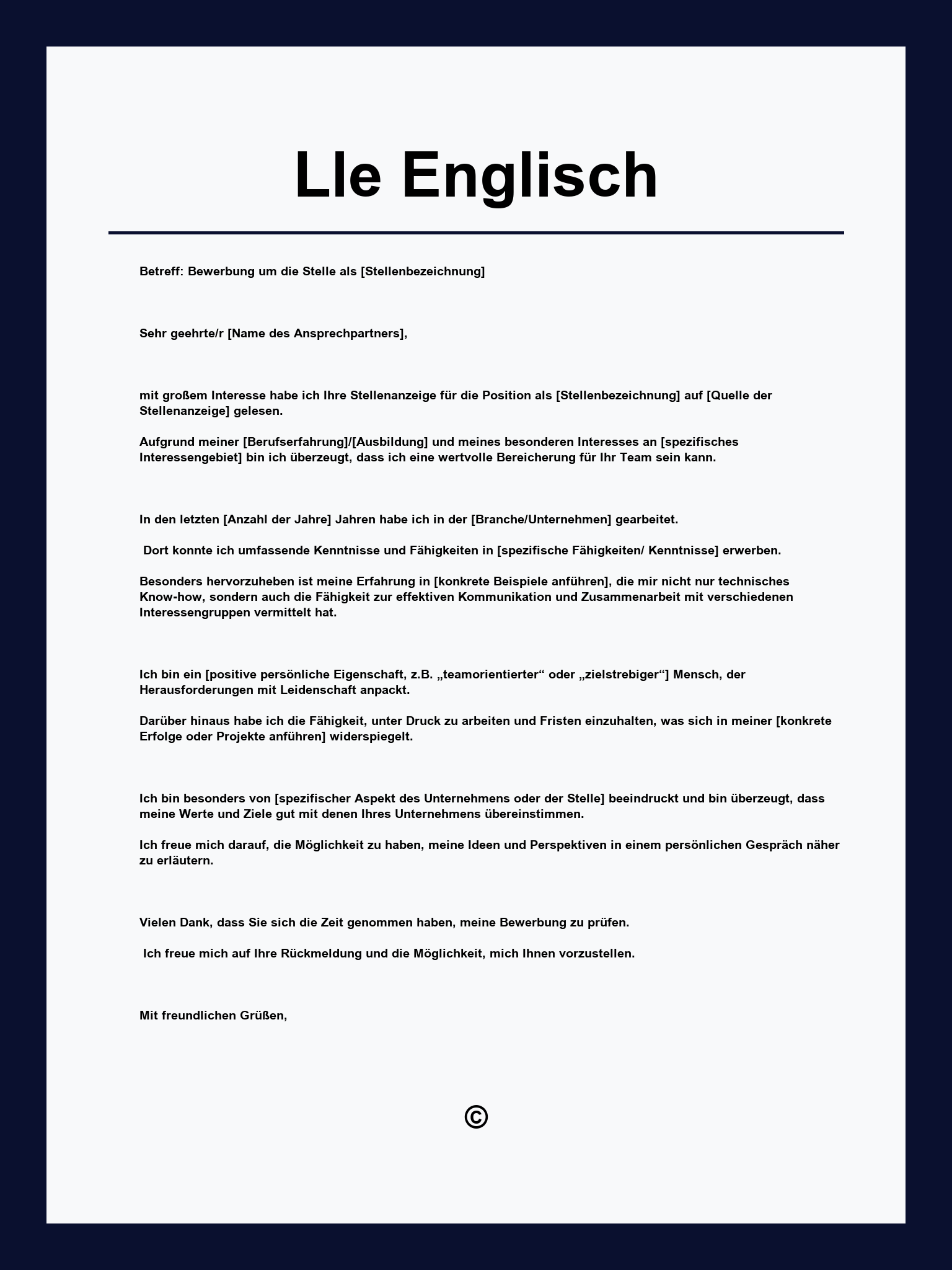 Lle Englisch